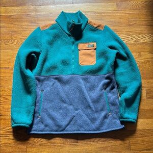 LLBean  Teal and Blue Fleece